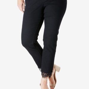 Roaman's Denim 24/7 Lace Hem Skinny Jean Size 20